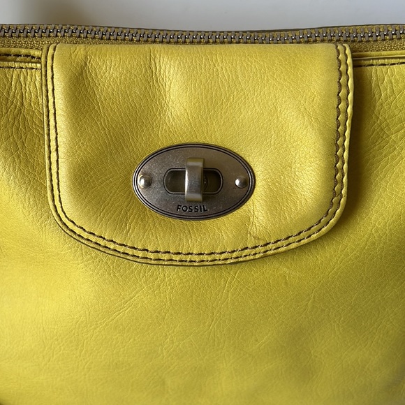 Fossil Marlow Crossbody Bag Leather Citrus Shoulder Bag New - Picture 2 of 16